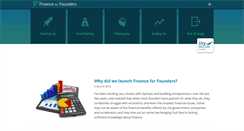 Desktop Screenshot of financeforfounders.com